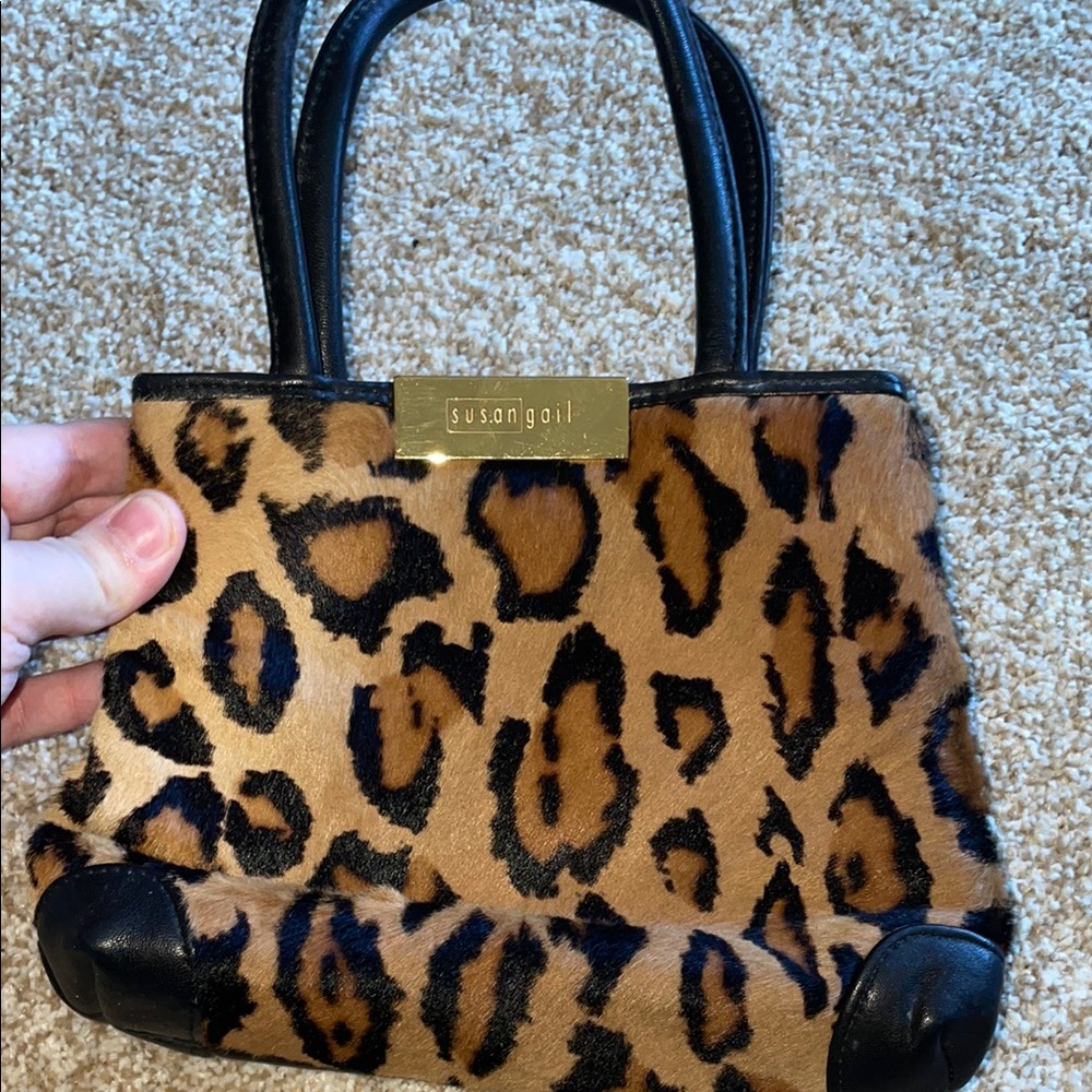Susan Gail Leopard Print Handbag